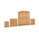 Corona Pine 4 piece Bedroom Set - 3 Door Wardrobe, 3 Drawer Chest & 2 x Bedside Cabinet by Seconique