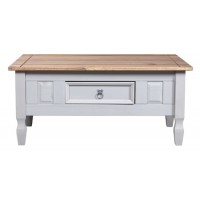 Corona Grey Coffee Table 1 drawer Solid Pine by Greenheart Furniture