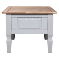 Corona Grey Lamp Tables (2). Solid Pine by Greenheart Furniture