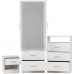 Polar Bedroom White Trio Set- 2 Door Wardrobe, 3 Drawer Chest and 2 Drawer Bedside