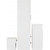 Polar Bedroom White Trio Set- 2 Door Wardrobe, 3 Drawer Chest and 2 Drawer Bedside