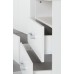 Polar Bedroom White Trio Set- 2 Door Wardrobe, 3 Drawer Chest and 2 Drawer Bedside