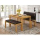 Hamra Dining Table with Two Benches.