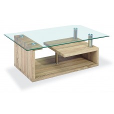 Bernard Coffee Table Glass and light Oak