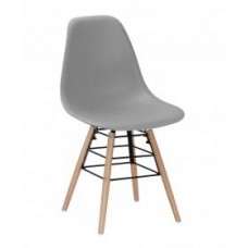 Eiffel Retro Design Wood Style Light Grey Chairs x 4