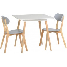 Julian Retro Dining Set Grey and White