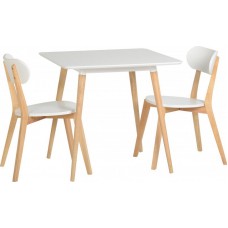 Julian Retro Dining Set White