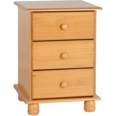 Sol Three Drawer Bedside Cabinet
