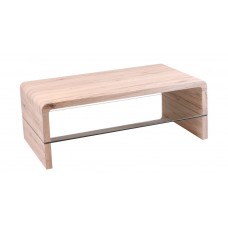 Vala Coffee Table Glass and light Oak