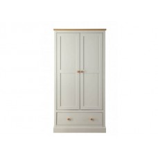 Victoria Wardrobe. Grey with Oak top.