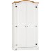 Corona White BedroomTrio Set- Double Wardrobe, 2 & 2 Drawer Chest and 1 Drawer Bedside by Seconique