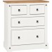 Corona White BedroomTrio Set- Double Wardrobe, 2 & 2 Drawer Chest and 1 Drawer Bedside by Seconique