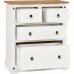 Corona White BedroomTrio Set- Double Wardrobe, 2 & 2 Drawer Chest and 1 Drawer Bedside by Seconique
